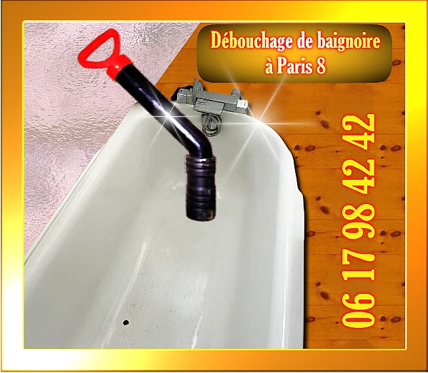 Debouchage de baignoire à 75008